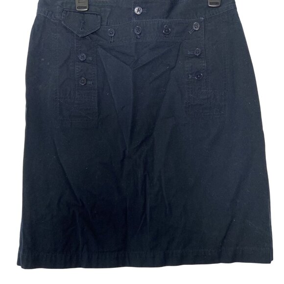 Lauren Ralph Lauren Nautical Corset Tie Women's Blue Button Skirt Size 8 - Picture 1 of 9
